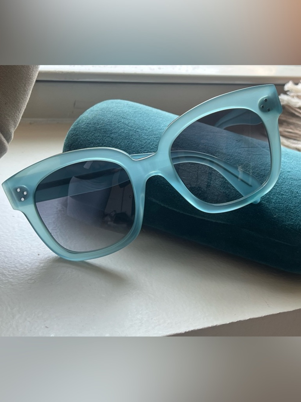 Celine Light Seafoam Cat-Eye Sunglasses
